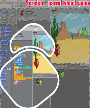 Scratch shooting game